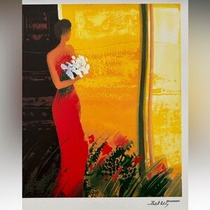 Emile Bellet “Pliene Floraison” Full Bloom Serolithograph Cert Of Authenticity